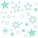 30 sztuk naklejek w kształcie gwiazd, kolor miętowy, zestaw mieszany, dekoracja okienna na Boże Narodzenie, obraz na okno / naklejka na okno, tatuaż ścienny naklejka dekoracyjna, naklejka na samochód, dekoracja bożonarodzeniowa, witryna wystawowa do wewnątrz i na zewnątrz 70001