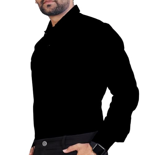 Image of Univibe Men's Slim Fit Full Sleeve Spread Collar Cotton Blend Shirt for Men and Boys