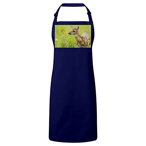 Tablier cuisine premium navy pour cuisiner en famille avec le faon mignon