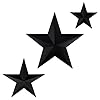 Cvhomedeco primitives rustic antique vintage gifts metal barn star walldoor decor 12855 inch 3 pcsset matt black  urban country home decor