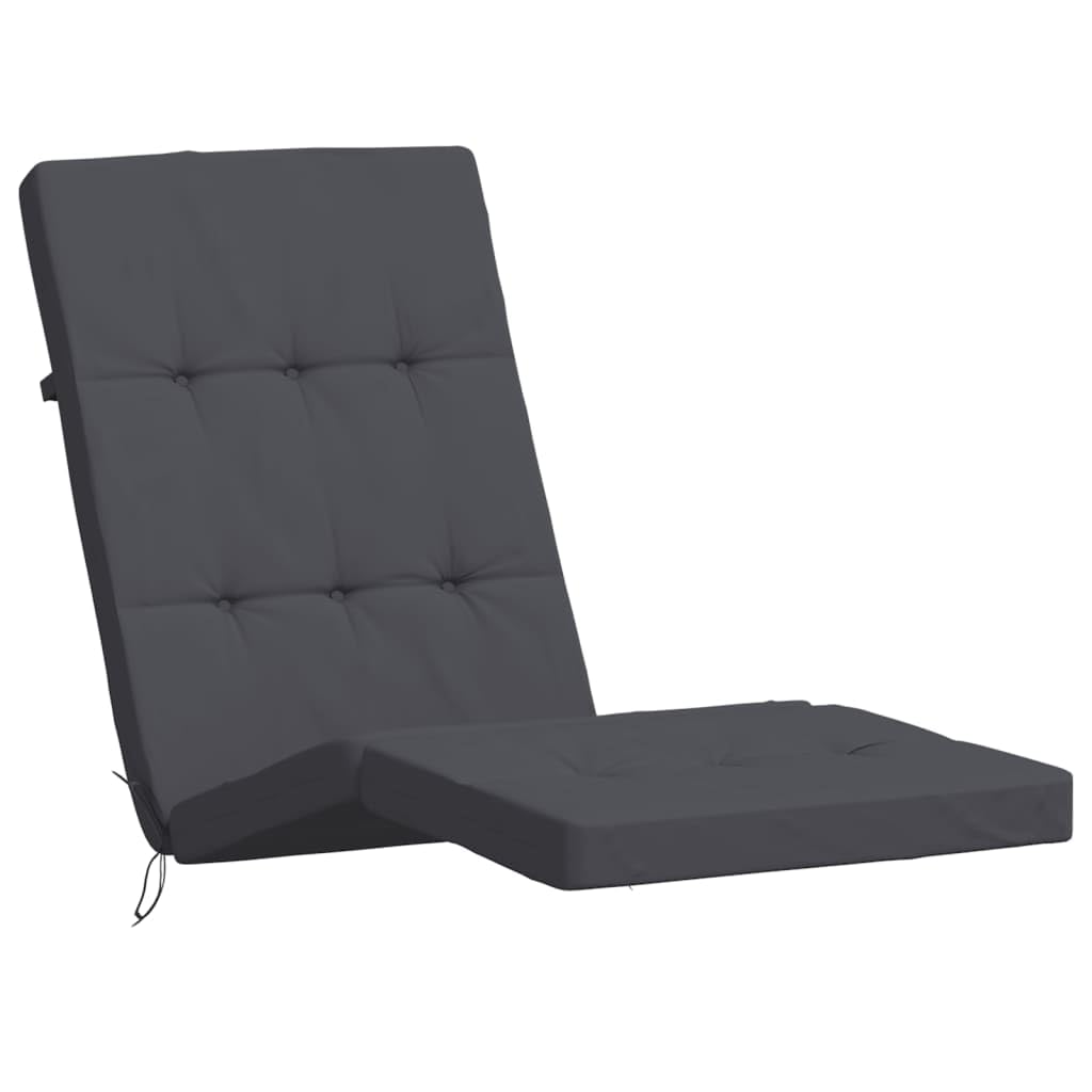 vidaXL Coussins de Chaise Longue Lot de 2 Anthracite Tissu Oxford, Coussin de Chaise de terrasse, Coussin de Chaise, Coussin de siège, Coussin