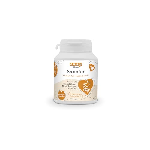 GRAU - das Original - Sanofor, Heilmoor zum Aufbau der Darmflora, für eine Vitale Darmschleimhaut und -Flora 1er Pack (1 x 150 g), Ergänzungsfuttermittel für Hunde & Katzen