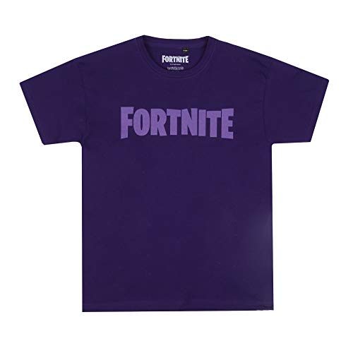Fortnite Logo Camiseta, Purple, 11-12 Years para Niños