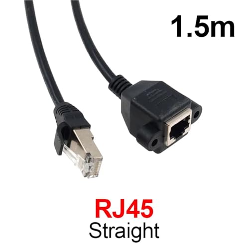 Cable de extensión Ethernet RJ45 de 90 grados con soporte de tornillo para panel 2