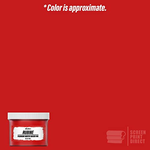 Ecotex® Screen Printing Rubine Red (Pint - 16oz.) - Water Based Rubine Red Fabric Ink, Silk Screen Paint - Screen Print Direct®, USA Made