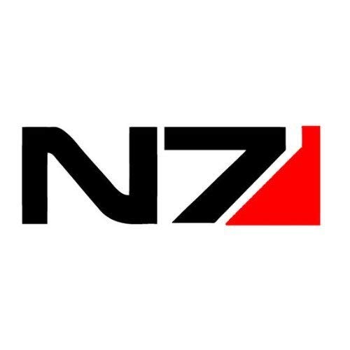 N7 Mass Effect (Black and Red) 5 Inch - Apple Macbook Laptop Decal