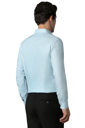 Image of Louis Philippe Men's Cotton Slim Fit Textured All Day Comfort Formal Shirt