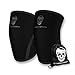 Gymreapers Knee Sleeves (1 Pair) With Gym Bag - IPF Approved - Knee Compression Sleeve Support for Squats, Weightlifting, and Powerlifting 7MM Neoprene Sleeves - 1 Year Warranty (Black/Black, Large)