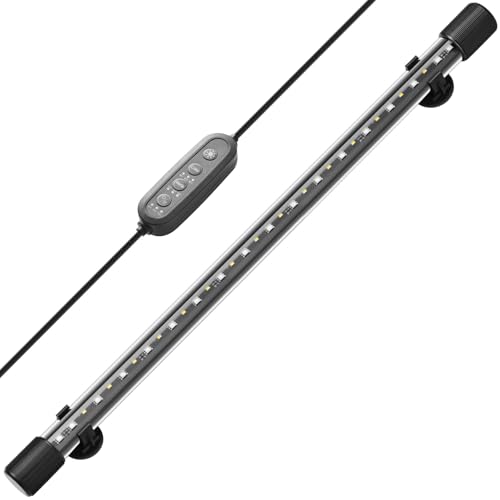 FEDOUR 58CM Aquarium Led Beleuchtung, 24/7-Modus Aquarium LED Licht mit Vollspektrum RGBW LEDs, IP68 Wasserdichte Fisch Tank Lampe mit Dimmen, Timer- und Farbverstellung