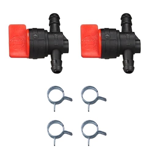 Buckbock 1/4 Inline Gas Fuel Shut Cut Off Valve for 493960 698183 698181 697947 9494768 5019H 5019K Small Engine Lawn Mower Parts 2pcs