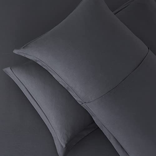 Nestl Grey Duvet Cover King Size - Soft King Duvet Cover Set, 3 Piece Double Brushed King Size Duvet Cover With Button Closure, 1 Duvet Cover 104X90 Inches And 2 Pillow Shams #TOP6
