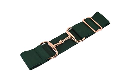 4pc Gift Set -2 inch Luxury Equestrian Belt, Elastic Riding Belt with Snaffle Bit Buckle, belts for riding breeches4