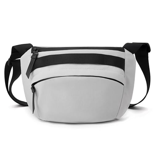 Image of Waterproof Nylon Small Waist Bag for Men & Women | Convertible Crossbody Shoulder Bag with Adjustable Strap, 3 Pockets & Inner Divider | Stylish Travel Fanny Pack for Outdoor, Gym.