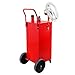 Migoda 30 Gallon Gas Caddy, Portable Gas Tank With Pump on 4 Wheels,Fuel Transfer Storage Tank Gasoline Diesel Can Revrsible Rotary Hand Siphon Pump for Boat, ATV, Car, Motorcycle,UTV