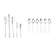 Sambonet Leaf 52163-N2 - Set di Posate da Tavola monoblocco in acciaio inossidabile & 52553A37 Taste - Set di Cucchiaini Moka - caffe monoblocco in acciaio inossidabile 18/10, 6 pezzi