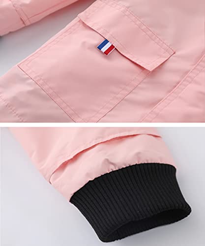 Image of Hiheart Boys Girls Waterproof Hooded Jackets Cotton Lined Rain Jackets