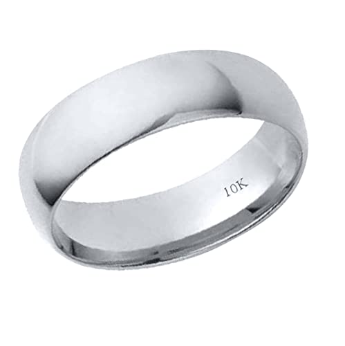MauliJewels 10K Solid Gold 3MM 4MM 5MM 6MM Plain Men and Women Wedding Band Ring