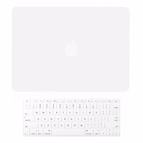 TOP CASE - 2 in 1 Signature Bundle Rubberized Hard Case + Keyboard Cover Compatible MacBook Pro 13.3