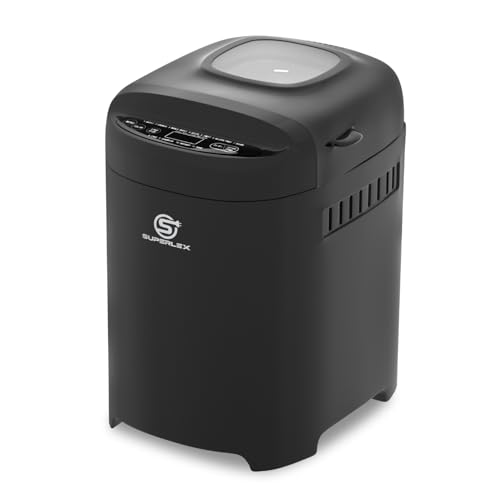 SUPERLEX Bread Maker for Artisanal Loaves Whole Wheat Gluten-Free Sourdough with 11 Preset Settings, Delay Timer, and Non-Stick Pot - 1.5lb & 2lb Capacity