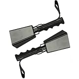 2 Pcs Cow Bell Steel Cowbells 9 inch Cowbell Noise Makers Cheering Hand Bell with Wrist Strap for Sports Events,Football Games,Party,Farm, Musical Instruments (Black)