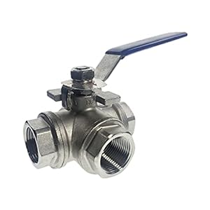 MGRAS 1/2'3/4'1'3 Wege Edelstahl Kugelhahn