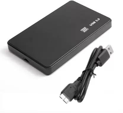 2.5″ SATA External Hard Drive Case with USB 3.0 Connection for HDD/SSD | Supports UASP Up to 4TB Storage | Tool-Free Portable Hard Drive Enclosure | Compatible with Laptop, PC and TV