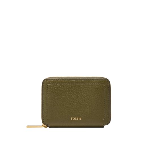 Fossil Portafoglio Logan Bi-Fold da donna, verde, XS