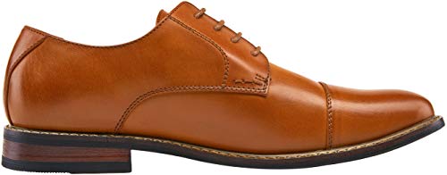 Jousen Men's Dress Shoes Cap Toe Oxford Classic Formal Derby Shoes Business Oxfords (Amy603 Yellow Brown 10) #TOP4