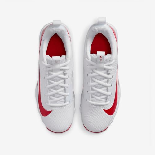 Nike Alpha Menace 4 Shark Big Kids' Football Cleats (FQ4012-102, White/University Red/Photon Dust/University Red)4