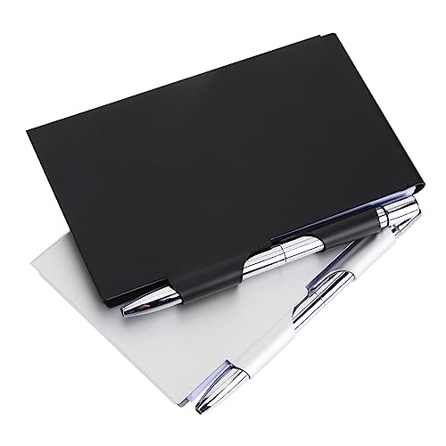 TEHAUX 2個メタルポケットメモ帳 ケースとペン付き ポータブルプ 無地ページ 自宅 オフィス 学校用 便利なアイデアノート