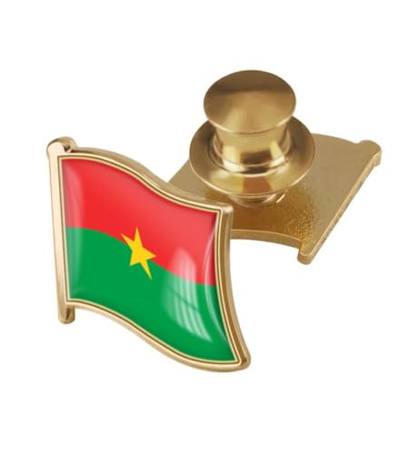 Image of vmcoatdu Country Flag Backs Locking Pin Keepers Locking Clasp Pin Badge International Travel Brooch Metal Alloy Souvenir Pin 0.75x0.7 Inch Small Pin