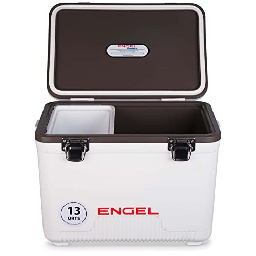 Engel Uc13 13Qt Leak-Proof, Air Tight, Drybox Cooler And Small Hard Shell Lunchbox For Men And Women In White #TOP2