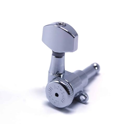 Hipshot Grip-Lock Vintage 6 Inline Staggered Closed 8.5mm Tuners with Universal Mounting Plate...