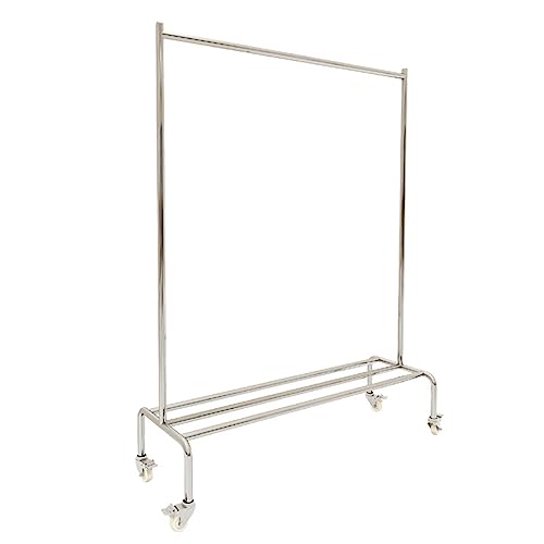 Portant à vêtements sur roulettes stable et mobile avec étagères intégrées - 2