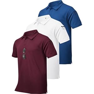 ZITY 3 Pack Tactical Polo Shirts for Men Golf Shirts Short Sleeve Sports Pocket Polo Summer Casual Shirt