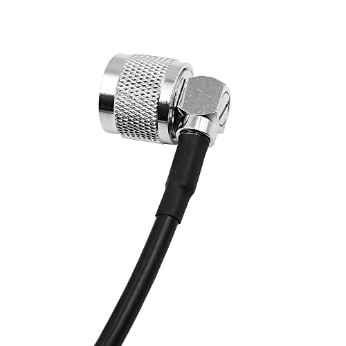 VOANZO UHF Jumper Cable RG58 UHF PL259 Male Plug to UHF Male Right Angle Coaxial Cable 20inch (50cm) for CB Radio PL 259 WiFi Antenna Extension Cable - Image 2