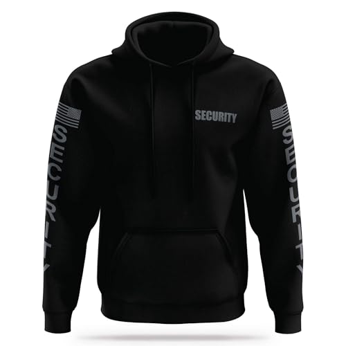 Security Performance Hoodie - USA Patriotic Apparel - 100% Polyester for Odor Free, Moisture-Wicking Quick Dry Comfort.