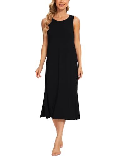 GYS Womens Bamboo Viscose Sleeveless Long Nightgowns