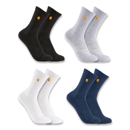 Carhartt 1 Paire de Chaussettes (Lot de 4) Garçon avec talons et pointes renforcés