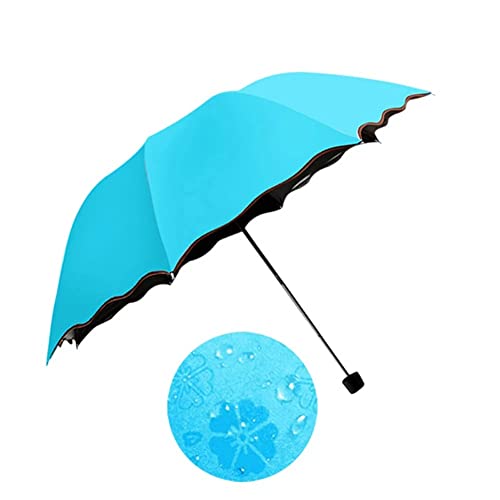 Image of HomeCloud Magic Umbrella Windproof, Sunproof & Rainproof with Sturdy Steel Shaft & Wrist Straps | Secret Blossoms Occur with Water Magic Print | Easy to Hold & Carry | Umbrella for Women, Men & Kids