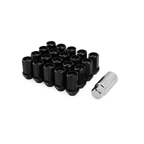 20/Zbg ԃzC[ [VO Oibg nulW M12*1.5/1.25 h~ zC[Lbv Op[c ANZT[(Black,M12x1.5)