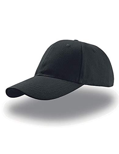 Atlantis Liberty Six Brushed Cotton 6 Panel Cap - Black - OS