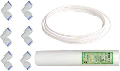 Image of CAPITAL 1 /4 Inch Elbow Both Side Push Fit Connectors | 5 Meter RO Water Purifier Pipe | Spun Filter for All Domestic RO UV UF Water Purifiers | Refilter Solid Cartridge Set of 8