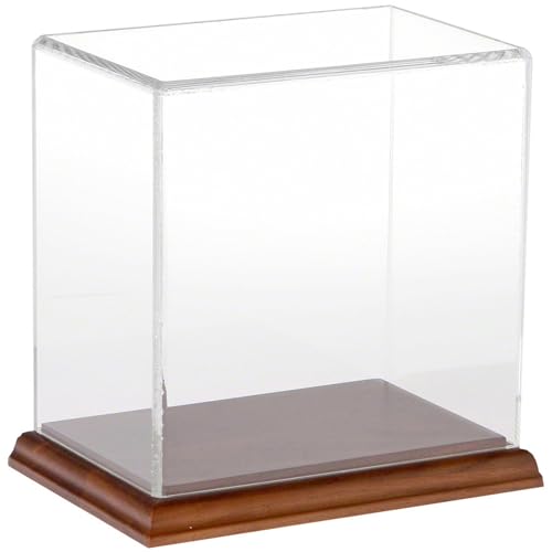 Plymor Clear Acrylic Display Case with Hardwood Base, 6