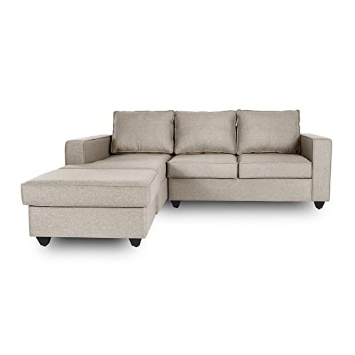 Image of Wakefit Sofa Set | 3 Year Warranty | Sofa 2 Seater, 2 Seater Sofa for Living Room, Wooden Sofa Set, Couch Sofa for Living Room, Sofa for Living Room - Napper(Omega : Pearl)