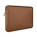 RAINYEAR 11 Inch Laptop Sleeve Soft PU Leather Case Protective Water Resistant Zipper Cover Padded Carrying Bag Compatible with 11.6 MacBook Air Surface for 11" Chromebook Notebook Computer(Brown)