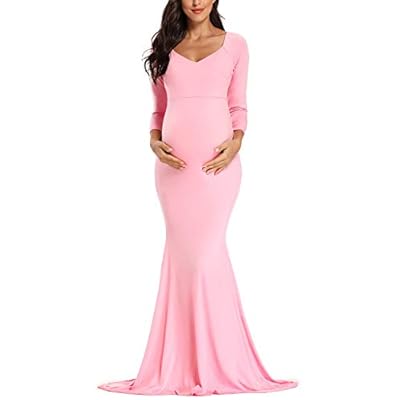 pink maternity dress amazon