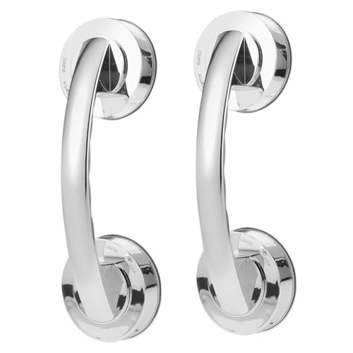 Beaupretty 2個吸盤式浴室手すり 自己粘着プでドリル不要 高齢者向け 補助ハンドル 浴室 キッチン ガラス扉対応 耐久性と安定性を兼ね備えたサ