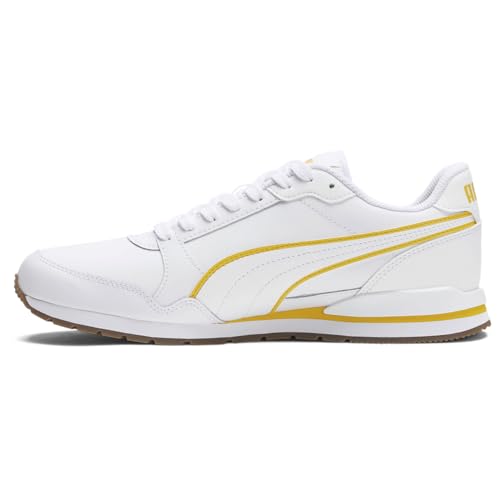 PUMA Mens St Runner V3 Bold Lace Up Sneakers Shoes Casual - White, Yellow3