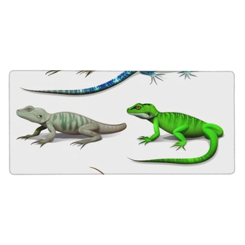Tapis de souris de jeu étanche avec bord cousu et motif lézard